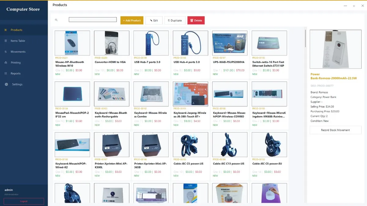 inventory Management App, project image